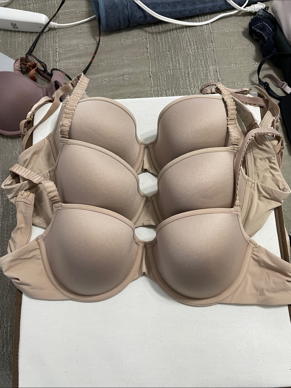 ThirdLove Nude T-Shirt Bra Trio - Soft Beige Size 32C 1/2